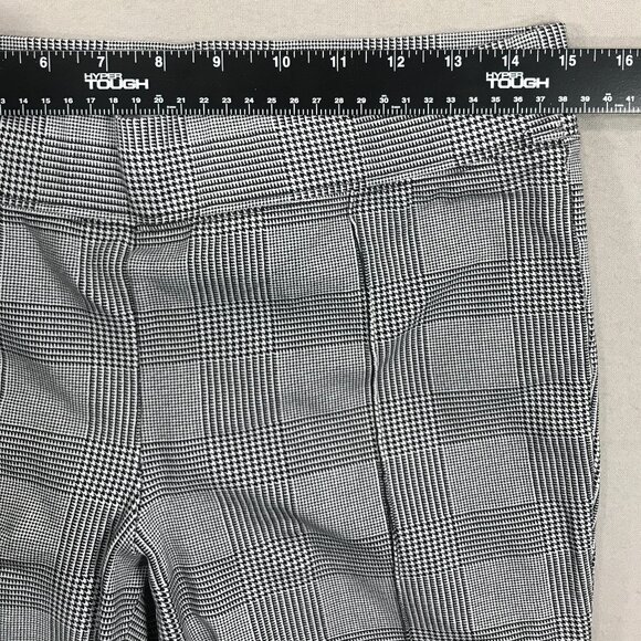 Old Navy Stevie Pull On Pants Women Medium Black White Houndstooth Plaid Stretch - Picture 10 of 12